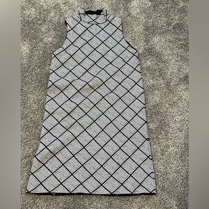 Zara Black Geometric Dress - small